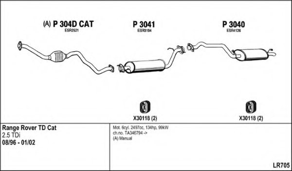 FENNO LR705 Exhaust System